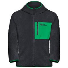 Jack Wolfskin ICE CURL HOOD JACKET K Fleecejacke Kinder phantom / green