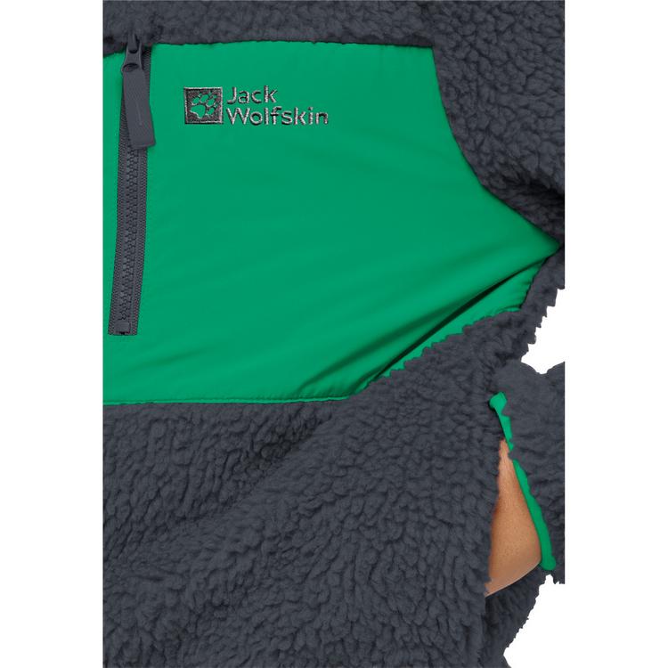 Jack Wolfskin Jack Wolfskin ICE CURL HOOD JACKET K Fleecejacke Kinder - phantom / green - 0 | SportScheck