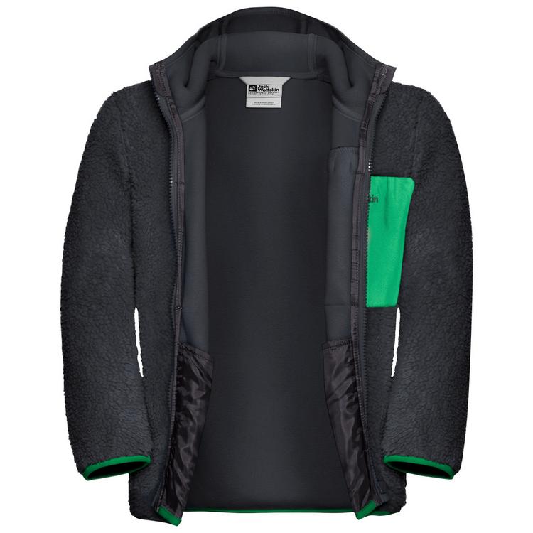 Jack Wolfskin Jack Wolfskin ICE CURL HOOD JACKET K Fleecejacke Kinder - phantom / green - 1 | SportScheck