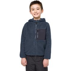 Rückansicht von Jack Wolfskin ICE CURL HOOD JACKET K Fleecejacke Kinder midnight sky