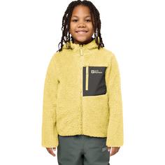Rückansicht von Jack Wolfskin ICE CURL HOOD JACKET K Fleecejacke Kinder lemon ice