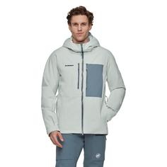 Rückansicht von Mammut Stoney HS Hooded Hardshelljacke Herren silver sage-strata