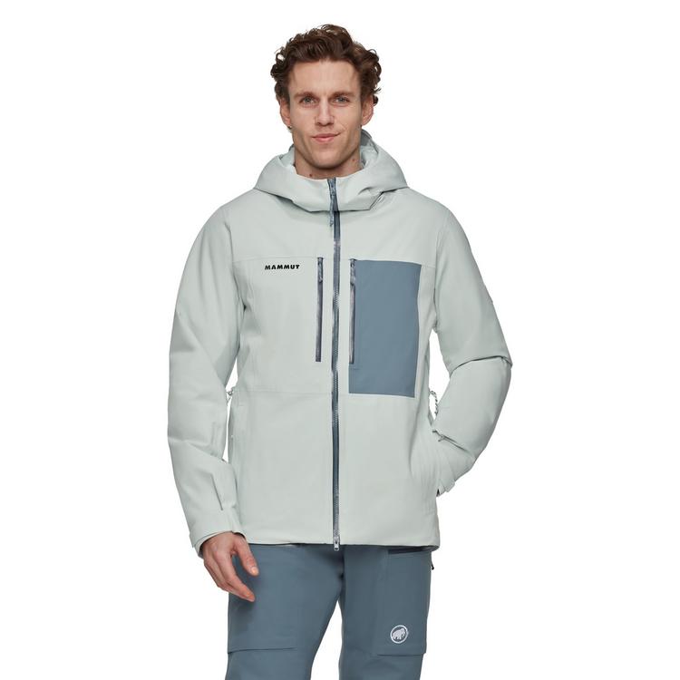 Mammut Mammut Stoney HS Hooded Hardshelljacke Herren - silver sage-strata - 0 | SportScheck