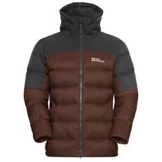 Jack Wolfskin NEBELHORN DOWN HOODY M Daunenjacke Herren hot choc