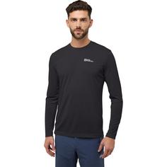 Rückansicht von Jack Wolfskin VONNAN LS T M Funktionsshirt Herren black