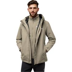 Rückansicht von Jack Wolfskin ALTENBERG 3IN1 JKT M Doppeljacke Herren linen