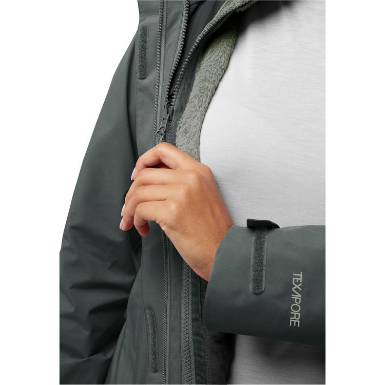Jack Wolfskin Jack Wolfskin ROTWAND 3IN1 JKT W Doppeljacke Damen - slate green - 0 | SportScheck