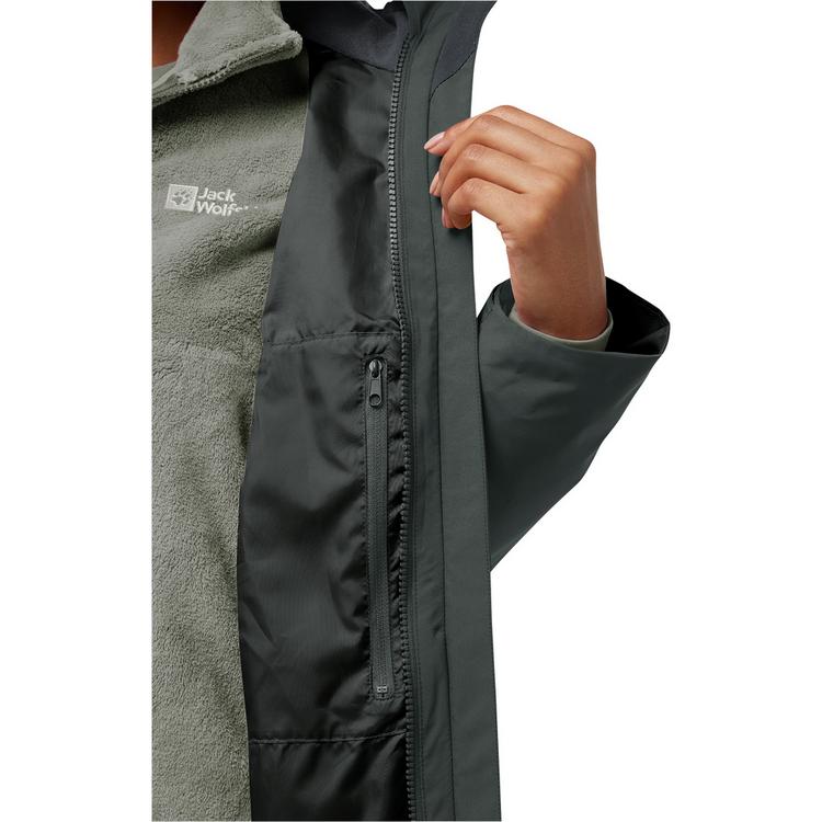 Jack Wolfskin Jack Wolfskin ROTWAND 3IN1 JKT W Doppeljacke Damen - slate green - 5 | SportScheck