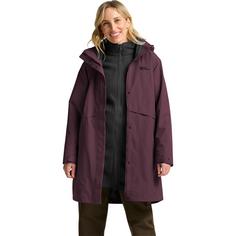 Rückansicht von Jack Wolfskin BAYLIGHT 3IN1 COAT W Funktionsmantel Damen amaranth
