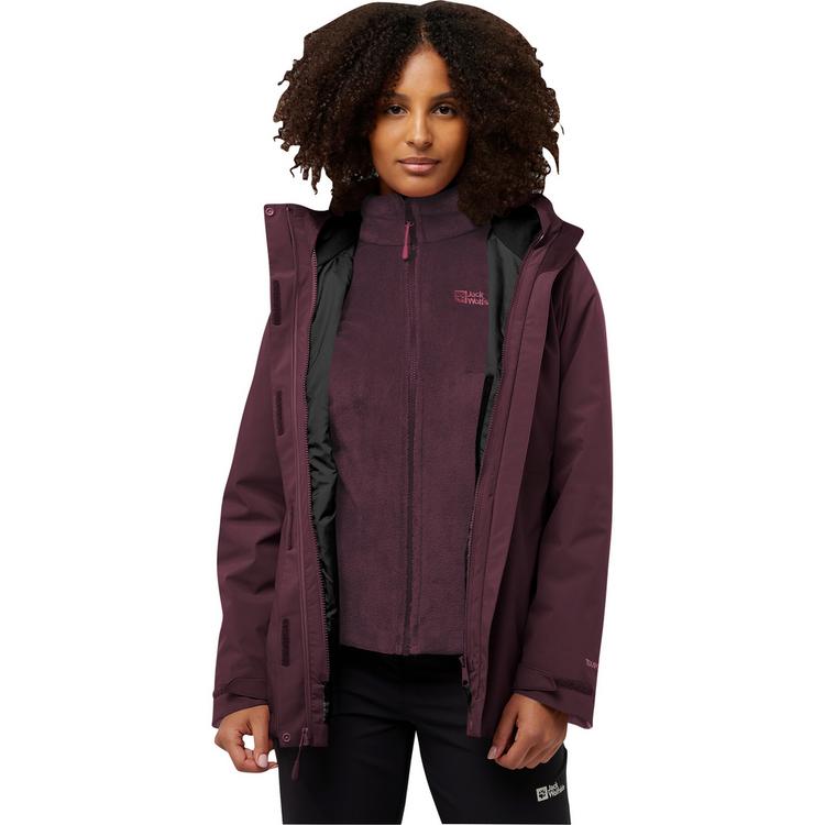 Jack Wolfskin Jack Wolfskin ROTWAND 3IN1 JKT W Doppeljacke Damen - amaranth - 0 | SportScheck