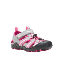 Rückansicht von Kamik CRAB Outdoorsandalen Kinder grau-rosa