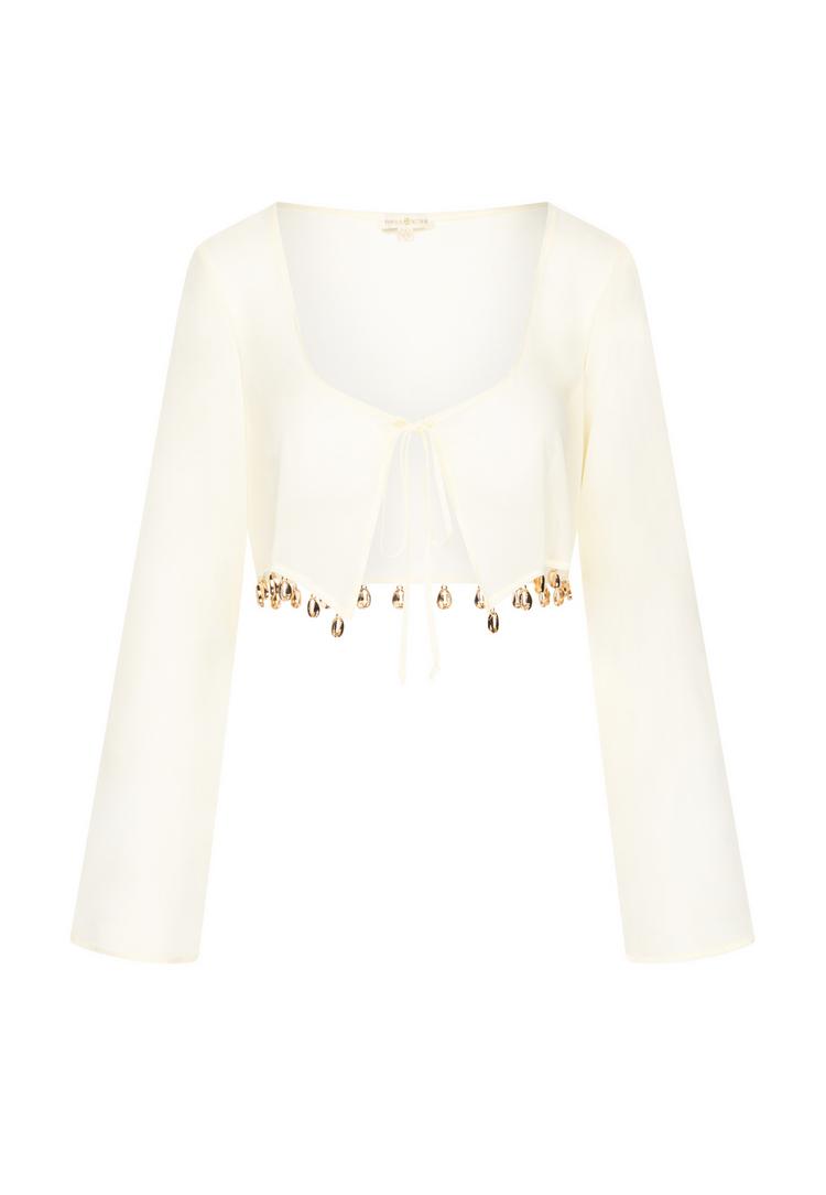 Moda Minx Moda Minx GOLD SHELLS CHIFFON LONG SKIRT Tr&auml;gerkleid Damen - Coconut - 0 | SportScheck