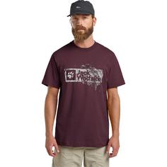Rückansicht von Jack Wolfskin BRAND T M Funktionsshirt Herren WOOD Amaranth