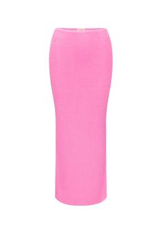 Moda Minx Scrunch Long Maxi Skirt Maxirock Damen Candy Pink