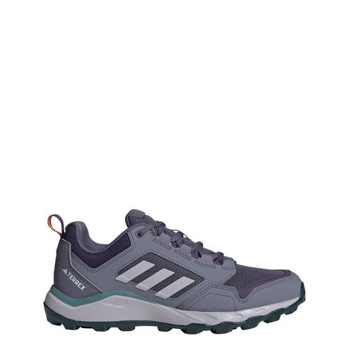 Rückansicht von adidas Tracerocker 2.0 Trailrunning-Schuh Trailrunning Schuhe Damen Aurora Plum / Glory Grey / Semi Impact Orange