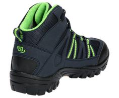 Rückansicht von Brütting Outdoorschuh Wanderschuhe Kinder marine/lemon
