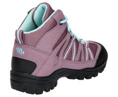 Rückansicht von Brütting Trekkingschuh Wanderschuhe Kinder rosa/türkis