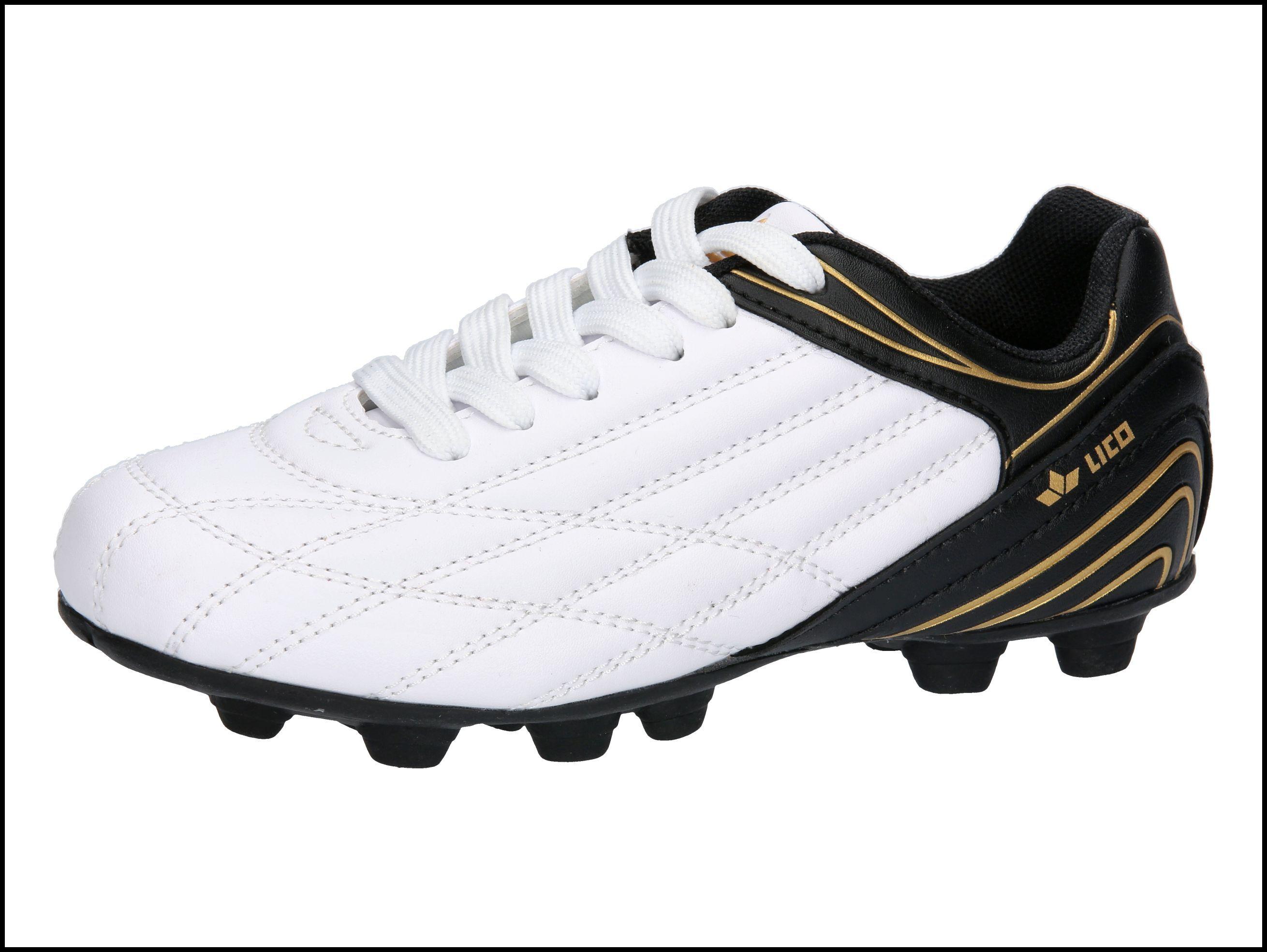 LICO Fu&szlig;ballschuh Fu&szlig;ballschuhe Jungen - weiss/schwarz/gold