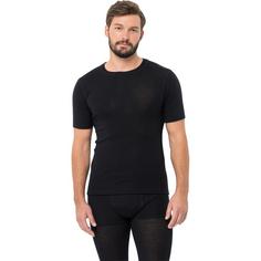Rückansicht von Jack Wolfskin MERINO SHORTSLEEVE M Funktionsshirt Herren black