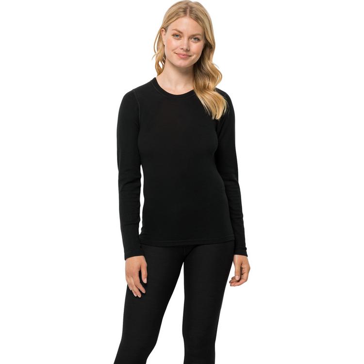 Jack Wolfskin Jack Wolfskin MERINO LONGSLEEVE W Sweatshirt Damen - black - 0 | SportScheck