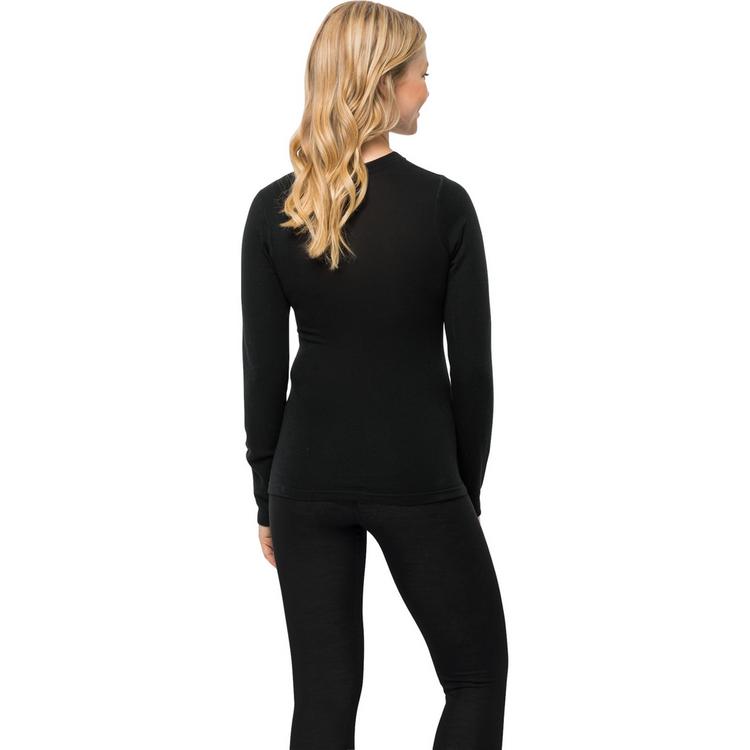 Jack Wolfskin Jack Wolfskin MERINO LONGSLEEVE W Sweatshirt Damen - black - 1 | SportScheck
