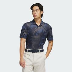 Rückansicht von adidas Ultimate365 Printed Mesh Poloshirt Funktionsshirt Herren Collegiate Navy