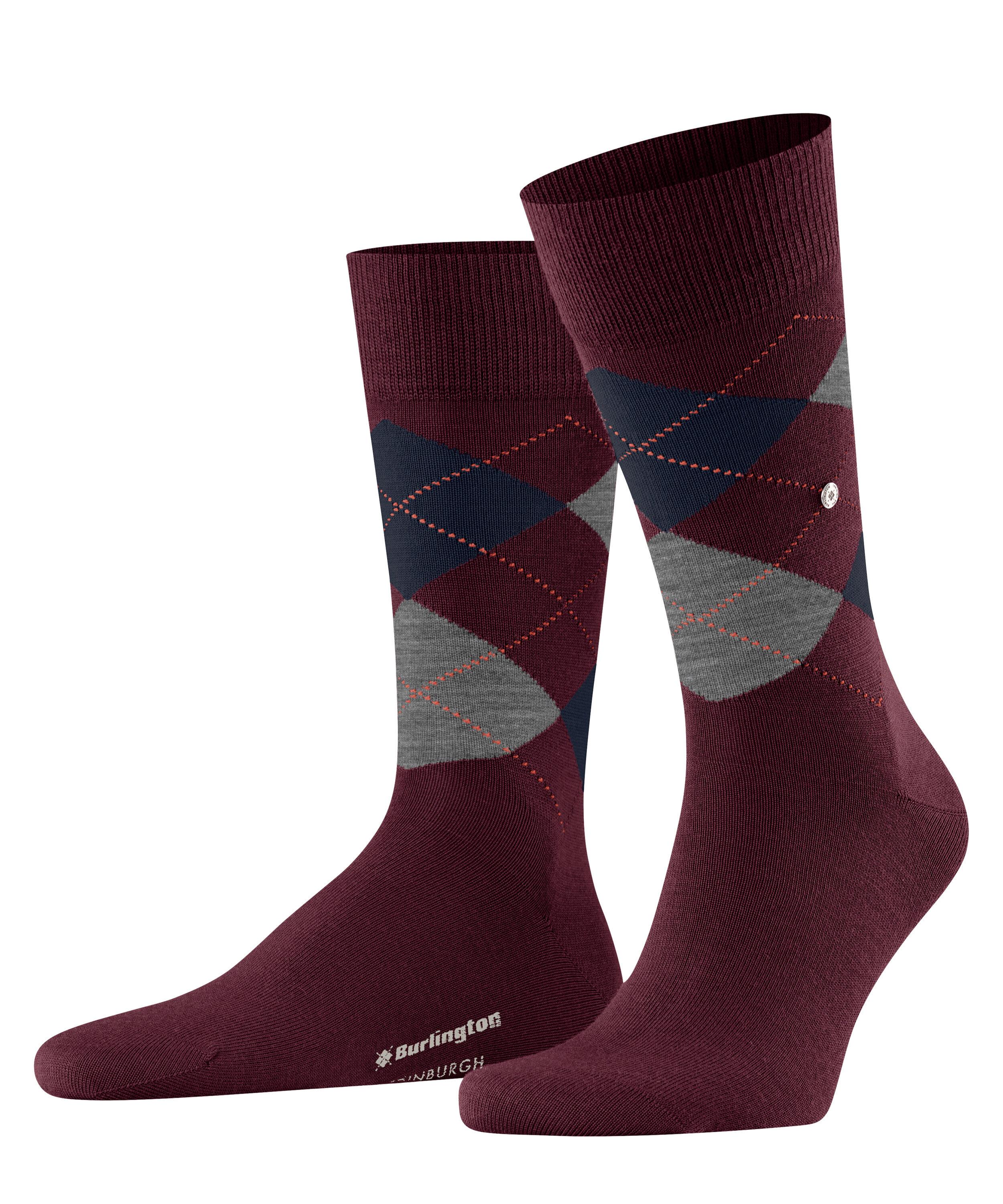 Burlington Edinburgh SO Socken Herren - claret (8435)
