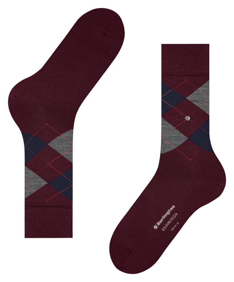 Burlington Burlington Edinburgh SO Socken Herren - claret (8435) - 2 | SportScheck