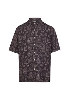 Cleptomanicx Shirt S/S DOM Kurzarmhemd Herren Blue Graphite