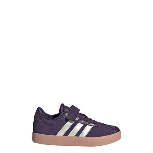 Rückansicht von adidas Kinderschuh VL Court 3.0 Kids Sneaker Kinder Aurora Plum / Zero Metalic / Pink Gum