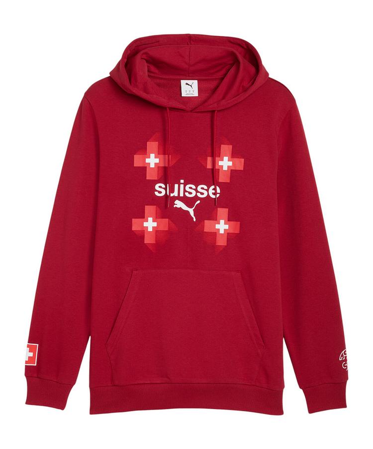 PUMA PUMA Schweiz FtblCulture Hoody Funktionssweatshirt Herren - rotweiss - 0 | SportScheck