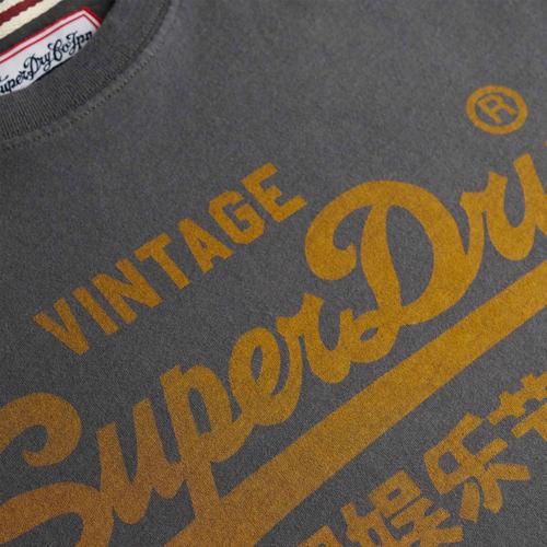 Rückansicht von Superdry T-Shirt T-Shirt Herren Dunkelgrau