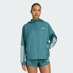 Rückansicht von adidas WIND.RDY Hyperglam Windbreaker Trainingsjacke Damen Preloved Teal / White