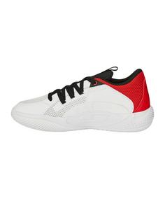 Rückansicht von PUMA Court Rider Chaos Sneaker Weiß Sneaker weissrot