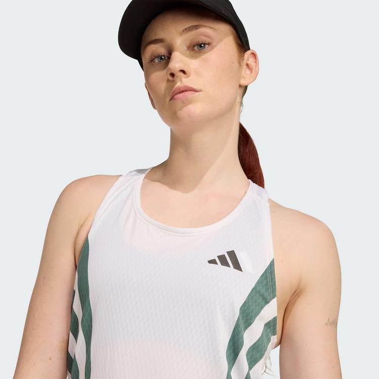 adidas adidas Adizero Archive Running Singlet Funktionstank Damen - White / Preloved Teal - 0 | SportScheck