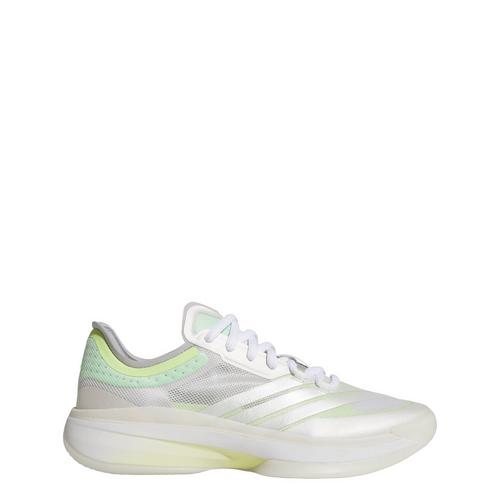 Rückansicht von adidas Adizero Select 2.0 Low Sneaker Basketballschuhe Zero Metalic / Grey Two / Lime Burst