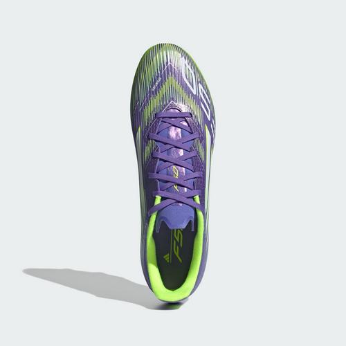 Rückansicht von adidas F50 League SG Fußballschuh Fußballschuhe Purple Rush / Cloud White / Lucid Lemon