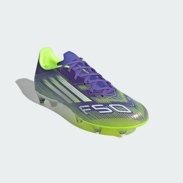 adidas adidas F50 League Fu&szlig;ballschuh, weiche B&ouml;den Fu&szlig;ballschuhe - Purple Rush / Cloud White / Lucid Lemon - 2 | SportScheck