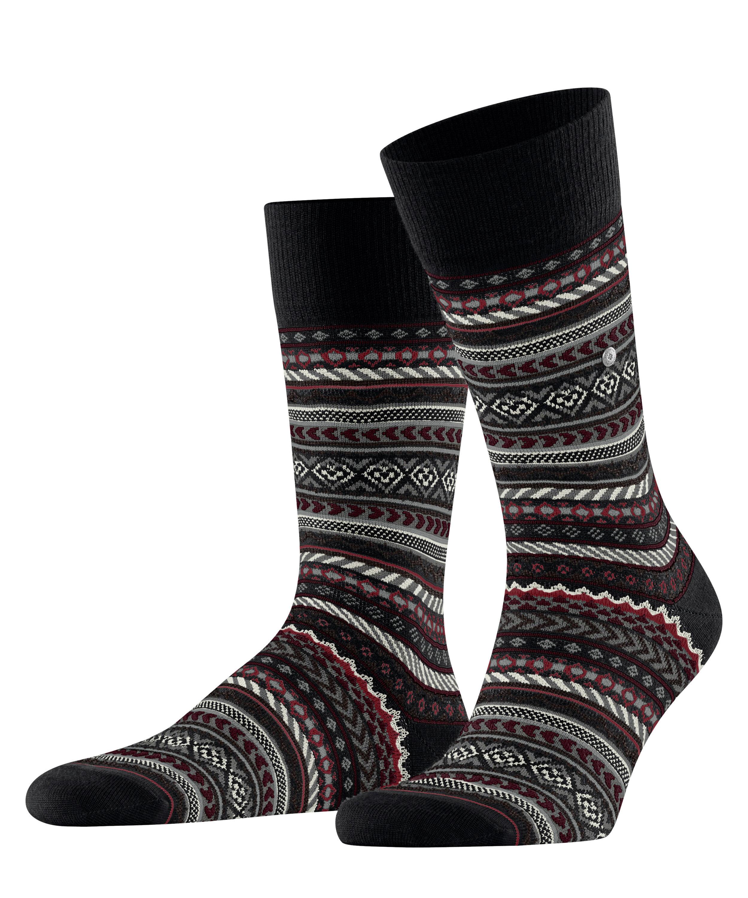 Burlington Fair Isle SO Socken Herren - black (3000)
