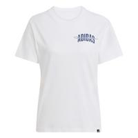 adidas College Grafik T-Shirt T-Shirt Damen - White