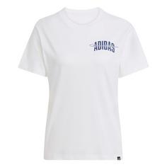 adidas College-Grafik T-Shirt T-Shirt Damen White