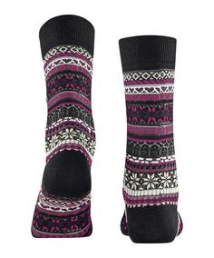 Rückansicht von Burlington Fair Isle Delight SO Freizeitsocken Damen black (3000)