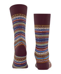 Rückansicht von Burlington Fair Isle SO Freizeitsocken Herren claret (8435)