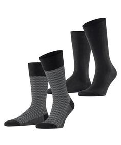 ESPRIT Houndstooth SO  2-Pack Freizeitsocken Herren black (3000)