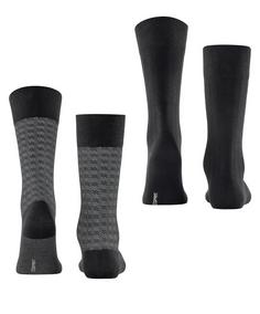 Rückansicht von ESPRIT Houndstooth SO  2-Pack Freizeitsocken Herren black (3000)