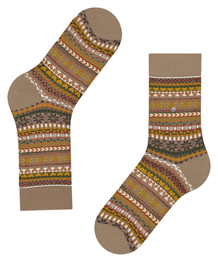 Burlington Burlington Fair Isle Delight SO Socken Damen - camel (5038) - 2 | SportScheck