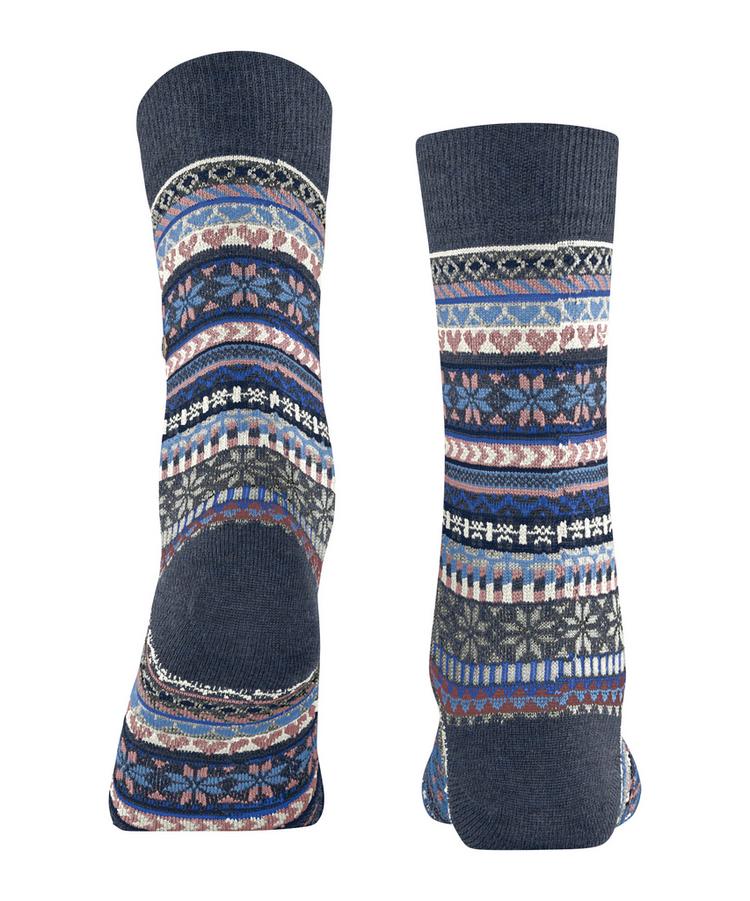 Burlington Burlington Fair Isle Delight Socken Damen - dark blue mel. (6688) - 0 | SportScheck