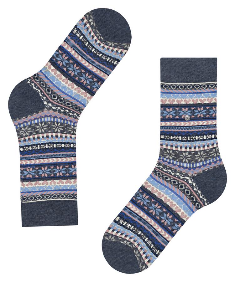 Burlington Burlington Fair Isle Delight Socken Damen - dark blue mel. (6688) - 2 | SportScheck