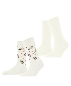 ESPRIT Flower Rib SO  2-Pack Freizeitsocken Damen off-white (2040)