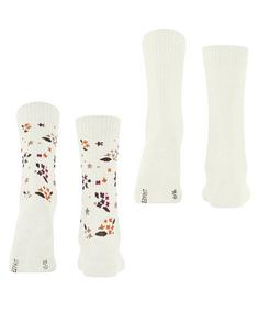 Rückansicht von ESPRIT Flower Rib SO  2-Pack Freizeitsocken Damen off-white (2040)